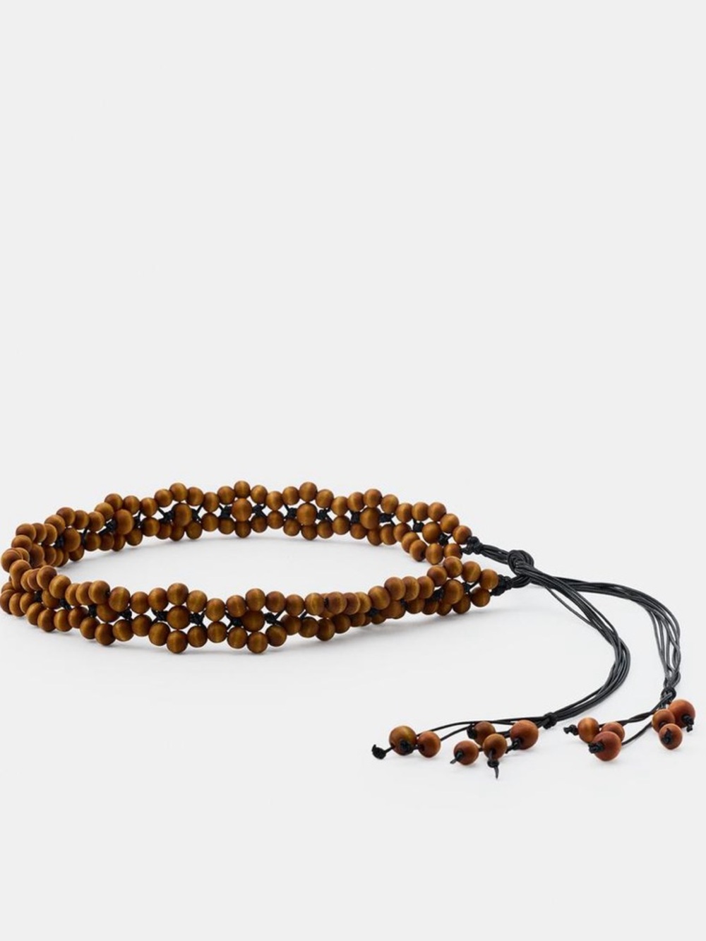 Wood Beaded Adjustable Wrap Bracelet - Brown. US 32